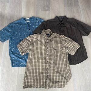 Blue Casual Vintage Button Down Shirt with Plaid Design